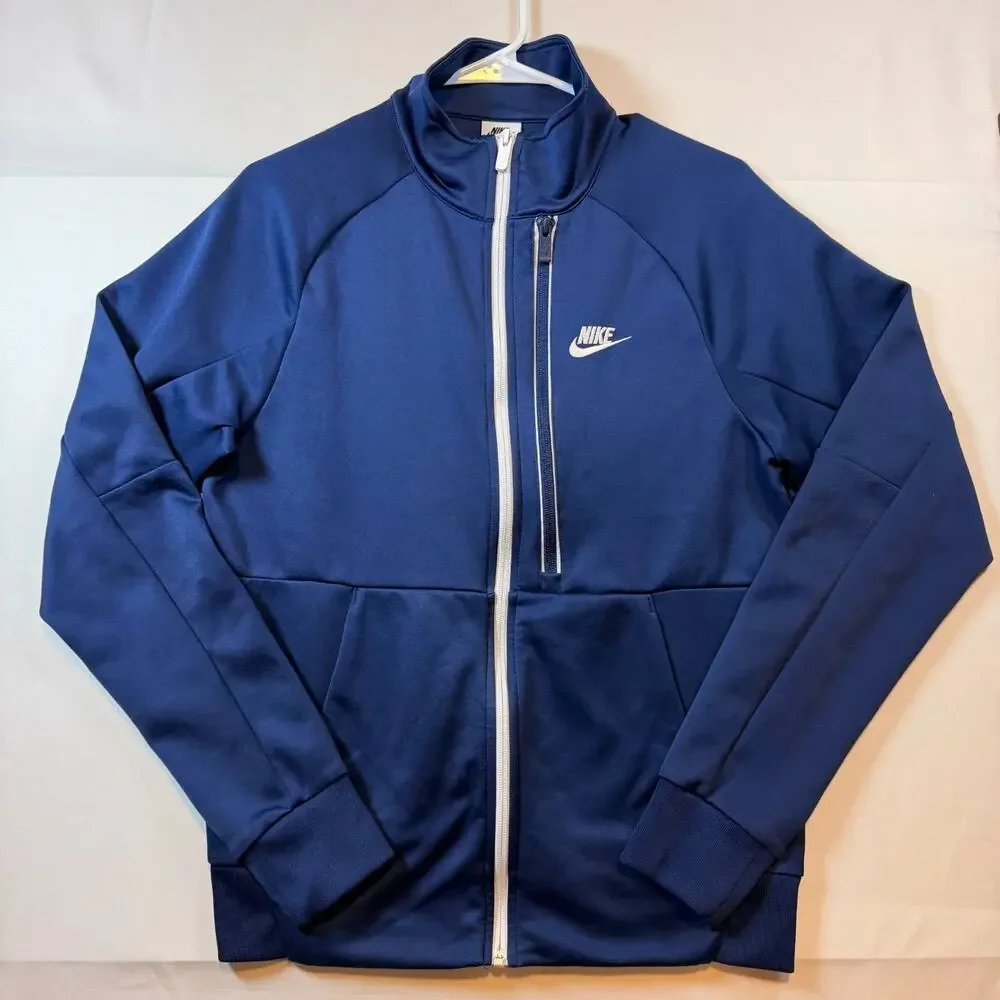 Nike Sportswear N98 Tribute Track Jacket Blue Full Zip Mens Size Small